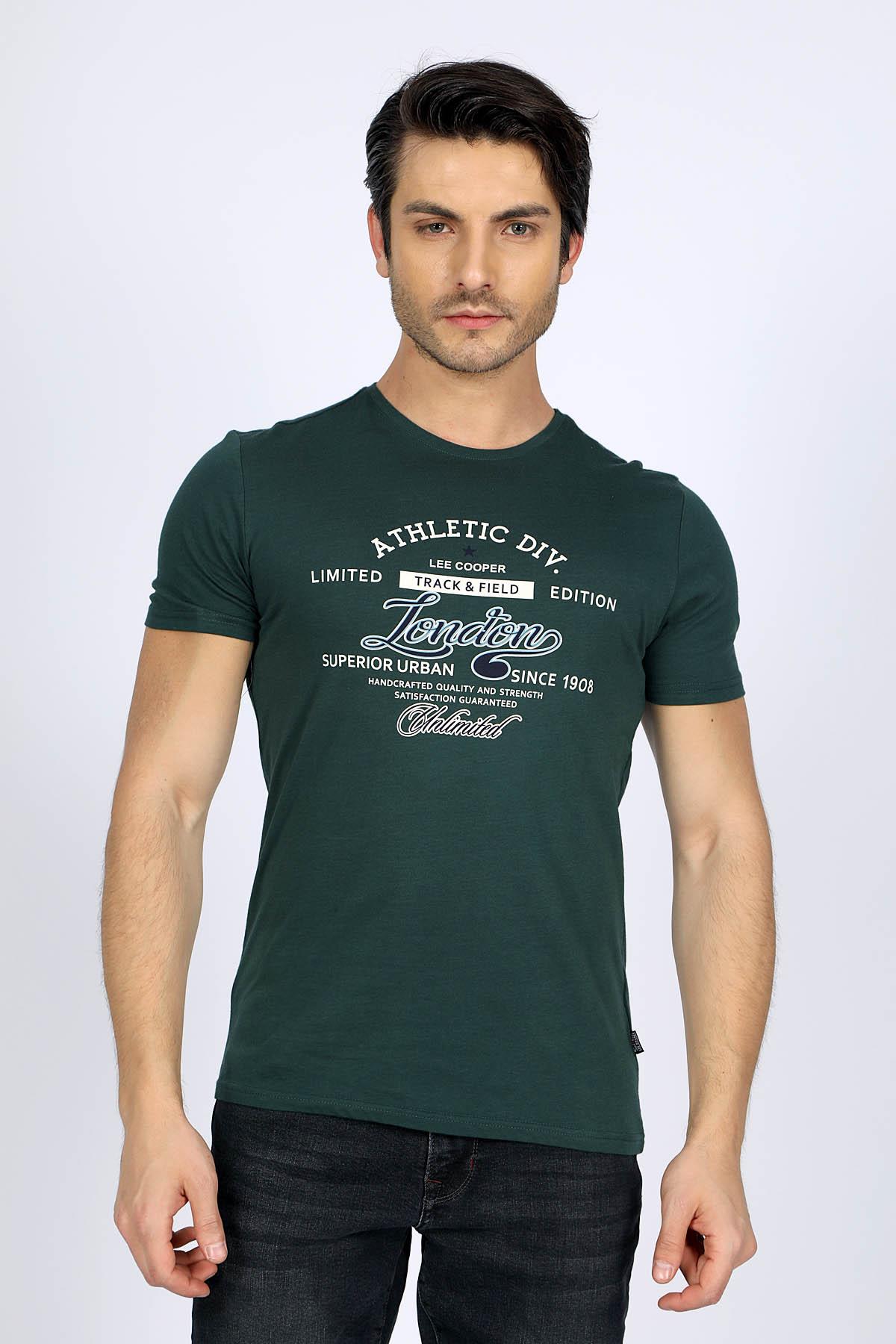Divided Erkek %100 Pamuk O Yaka T-Shirt Yeşil