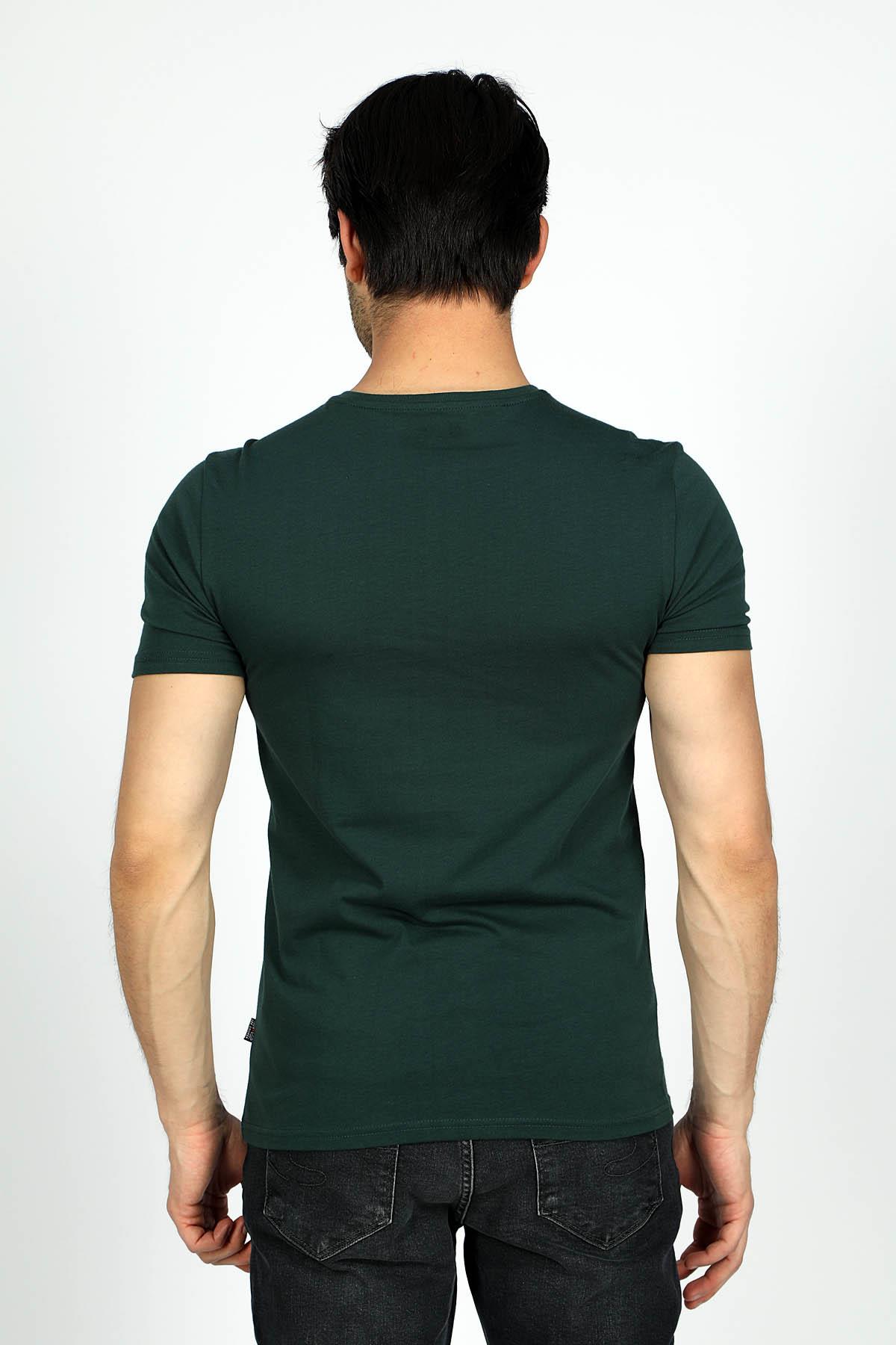 Divided Erkek %100 Pamuk O Yaka T-Shirt Yeşil