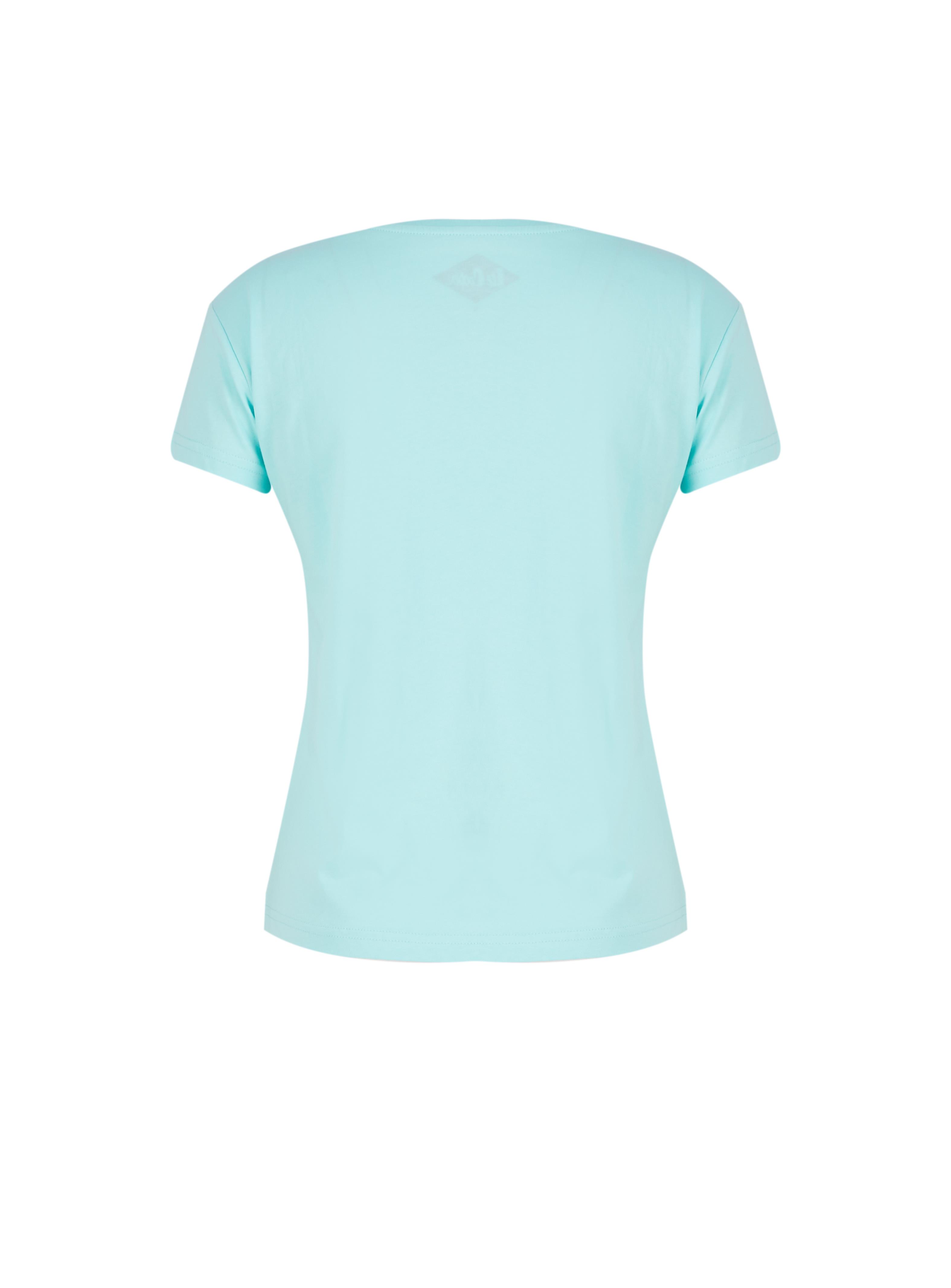 Elisa Kadın %100 Pamuk Bisiklet Yaka T-Shirt Mint