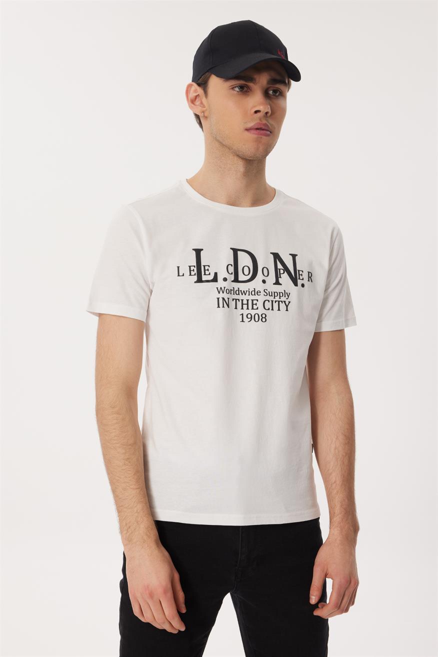 Ellery Erkek %100 Pamuk O Yaka T-Shirt Beyaz