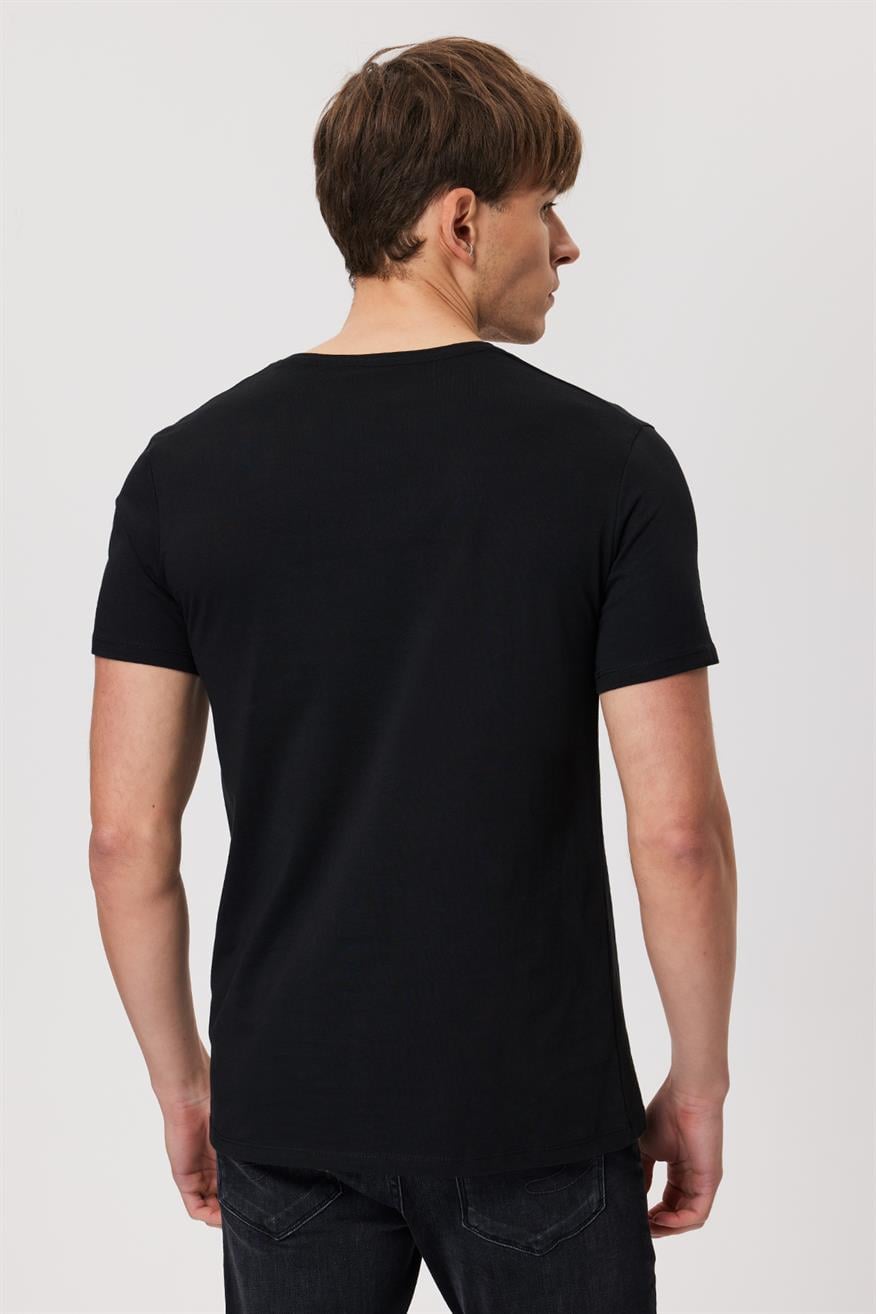 Ellery Erkek %100 Pamuk O Yaka T-Shirt Siyah