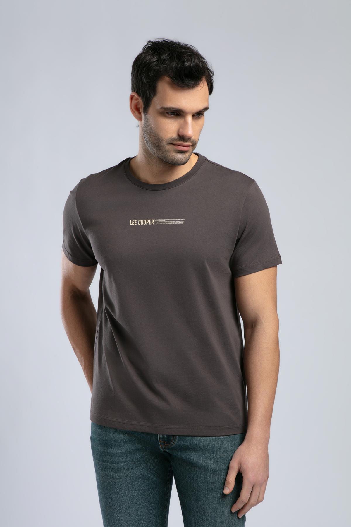 Elvis Erkek %100 Pamuk O Yaka T-Shirt Kahve