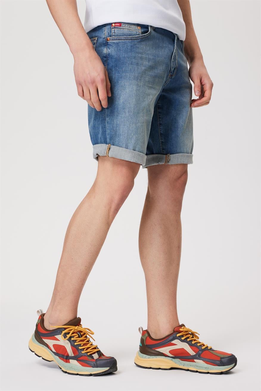 Elyo 4 Erkek Jean Şort Denım