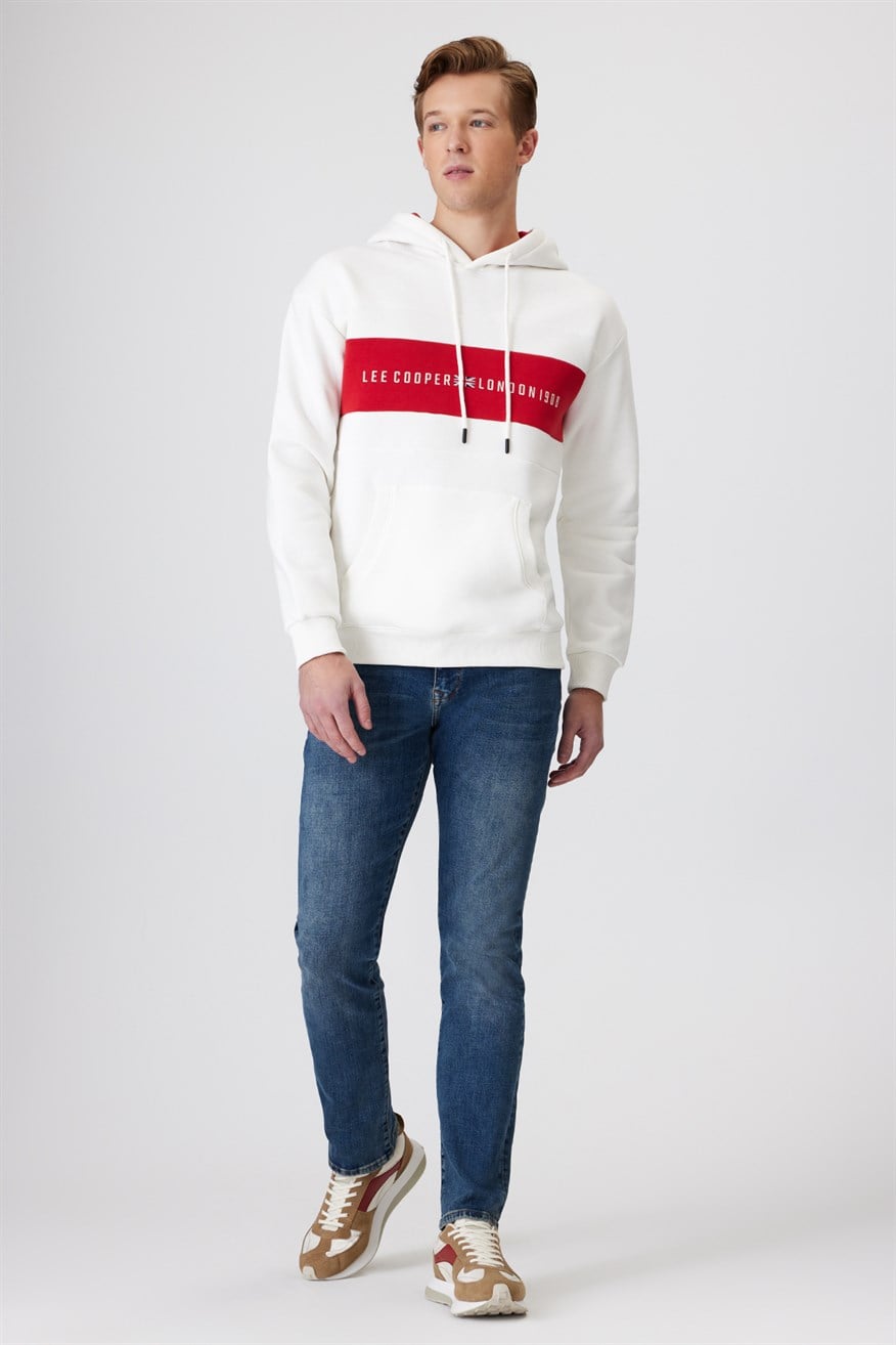 Ember Erkek Kapüşonlu Sweatshirt Off White