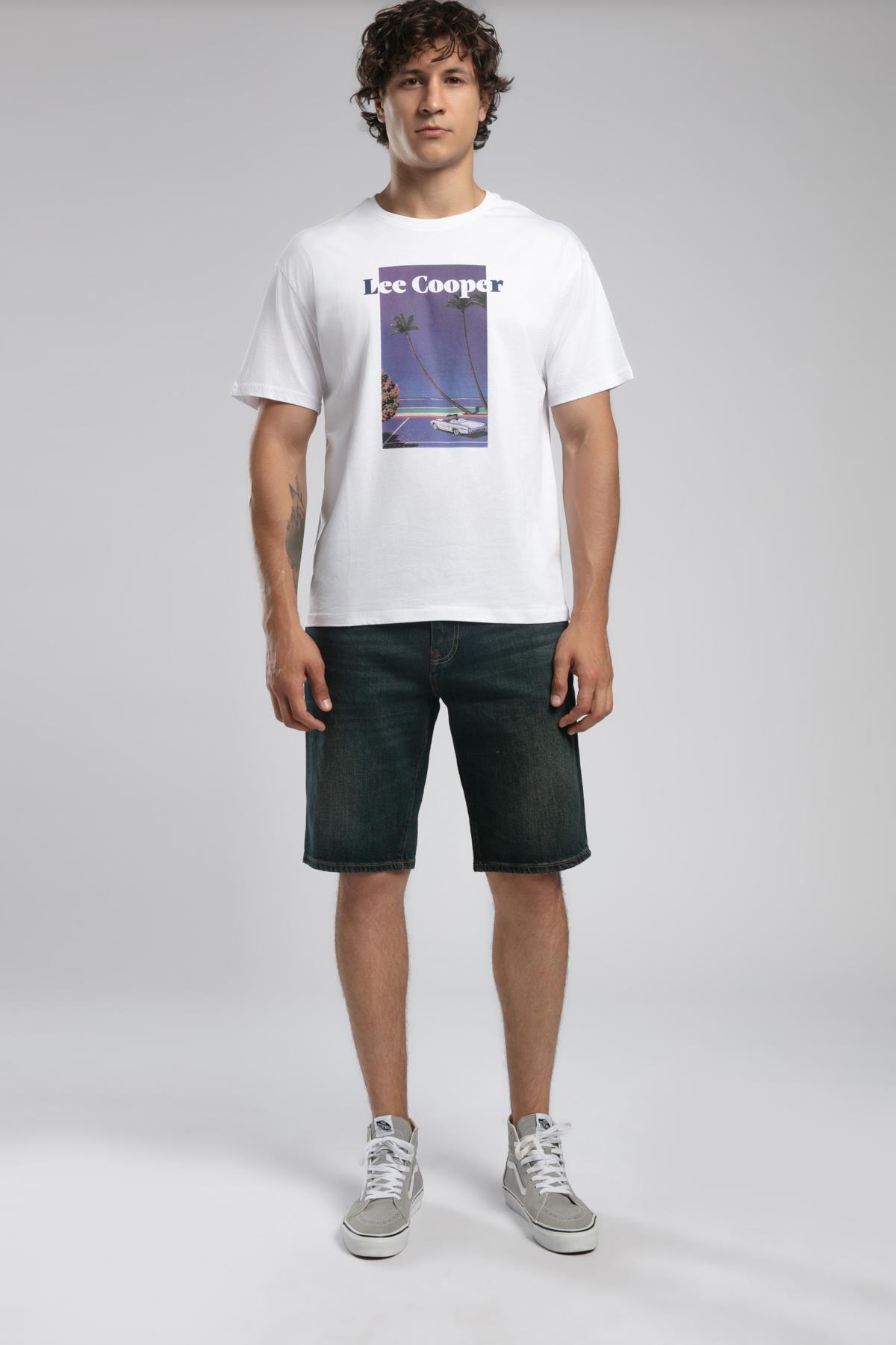 Enric Erkek %100 Pamuk O Yaka T-Shirt Beyaz