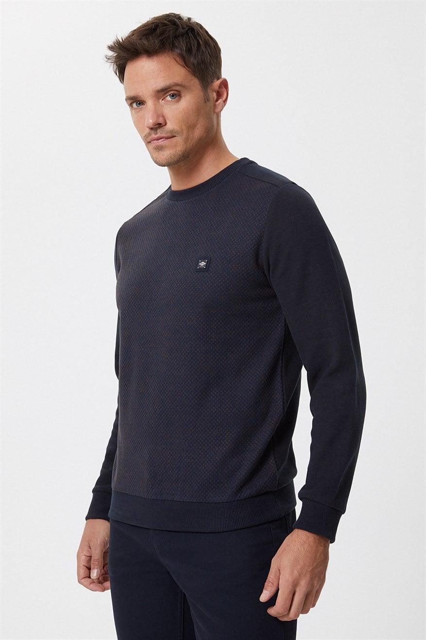 Ethan Erkek O Yaka Sweatshirt Kahve-Karamel