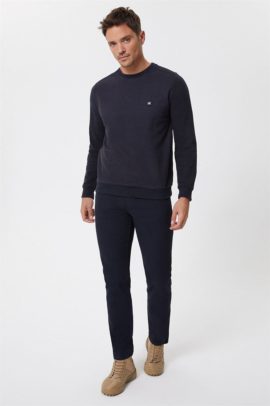 Ethan Erkek O Yaka Sweatshirt Kahve-Karamel