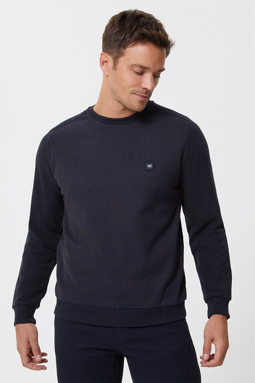 Ethan Erkek O Yaka Sweatshirt Kahve-Karamel