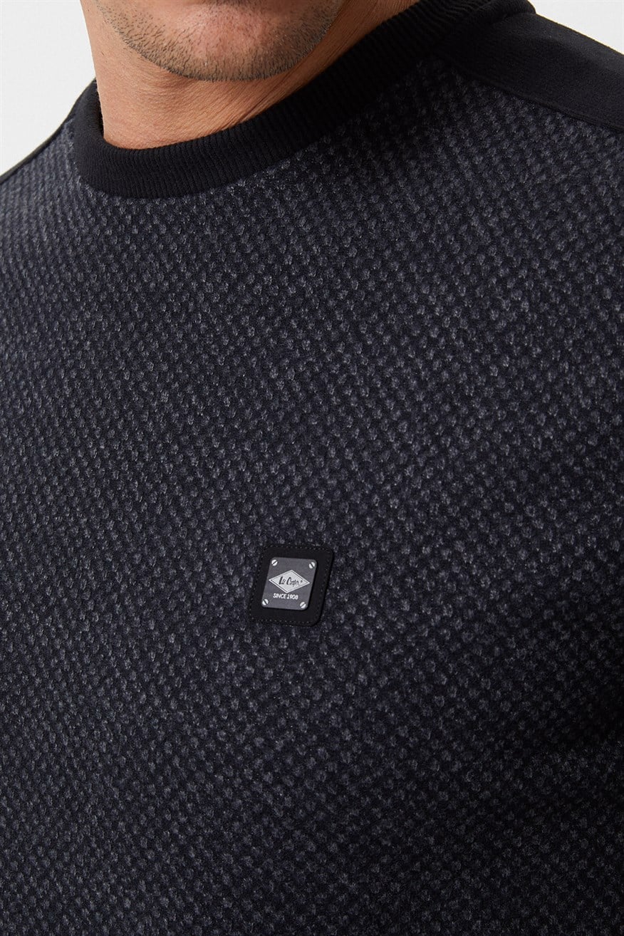 Ethan Erkek O Yaka Sweatshirt Siyah-Antrasit