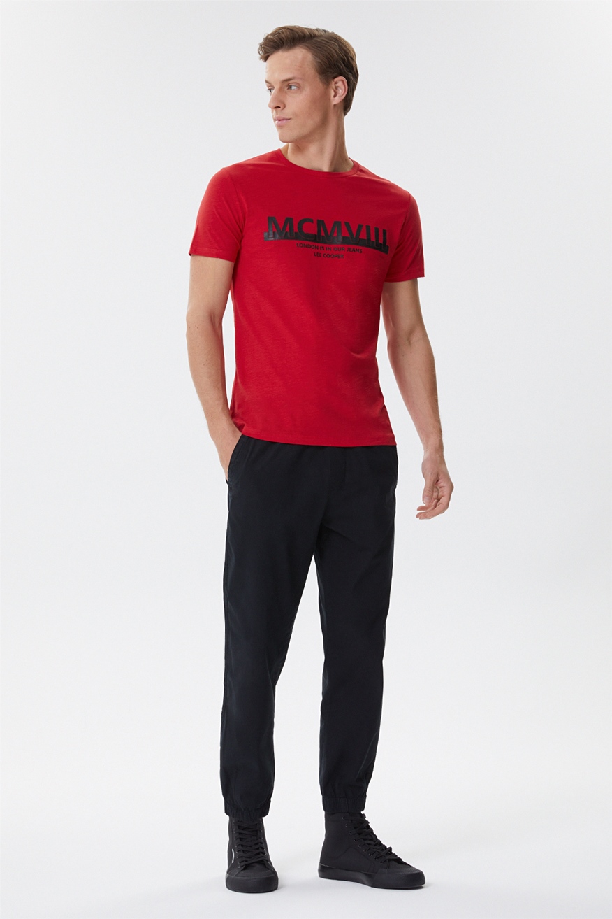 Evans Erkek O Yaka T-Shirt Kırmızı