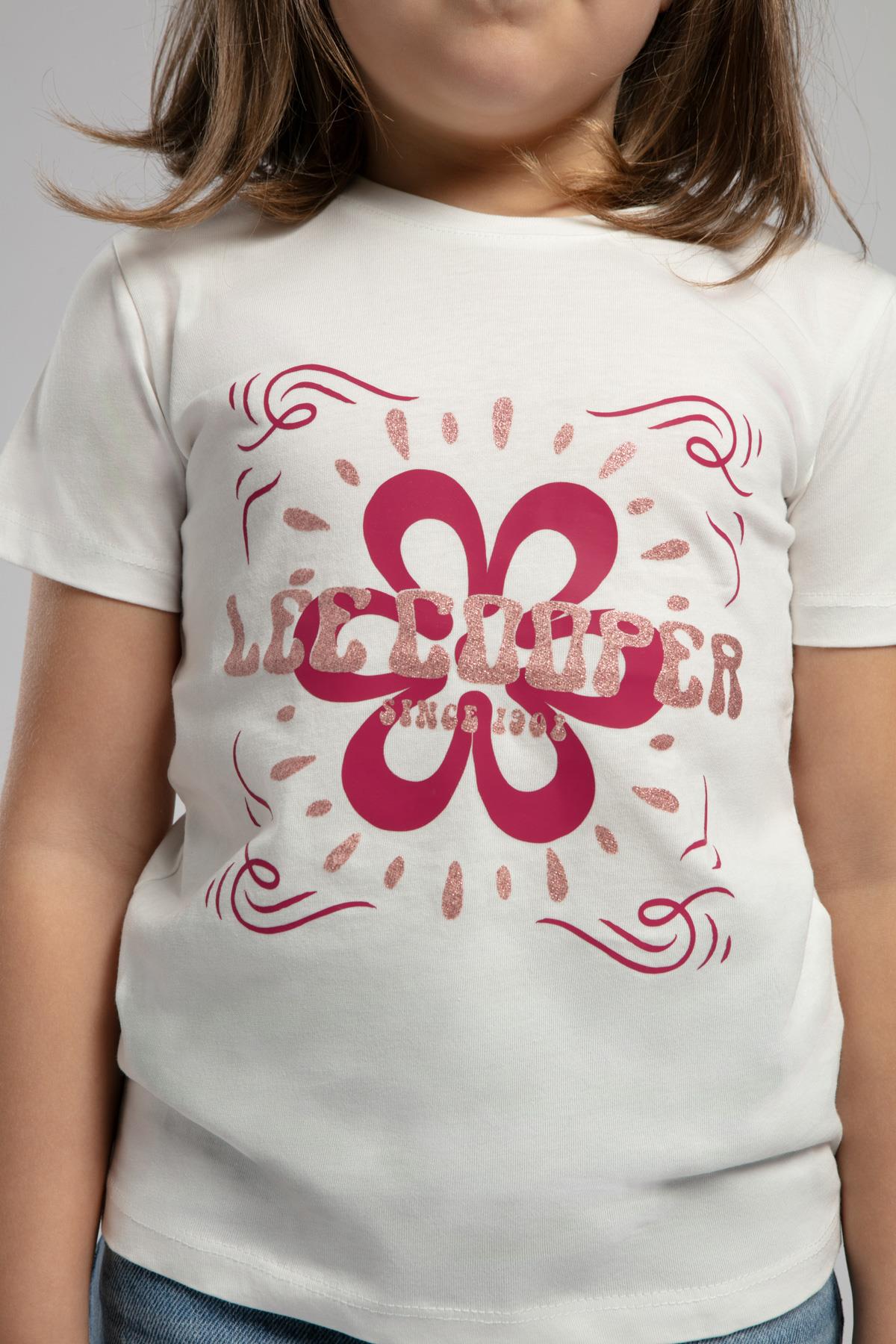 Exeter Kız Çocuk %100 Pamuk T-Shirt Ekru