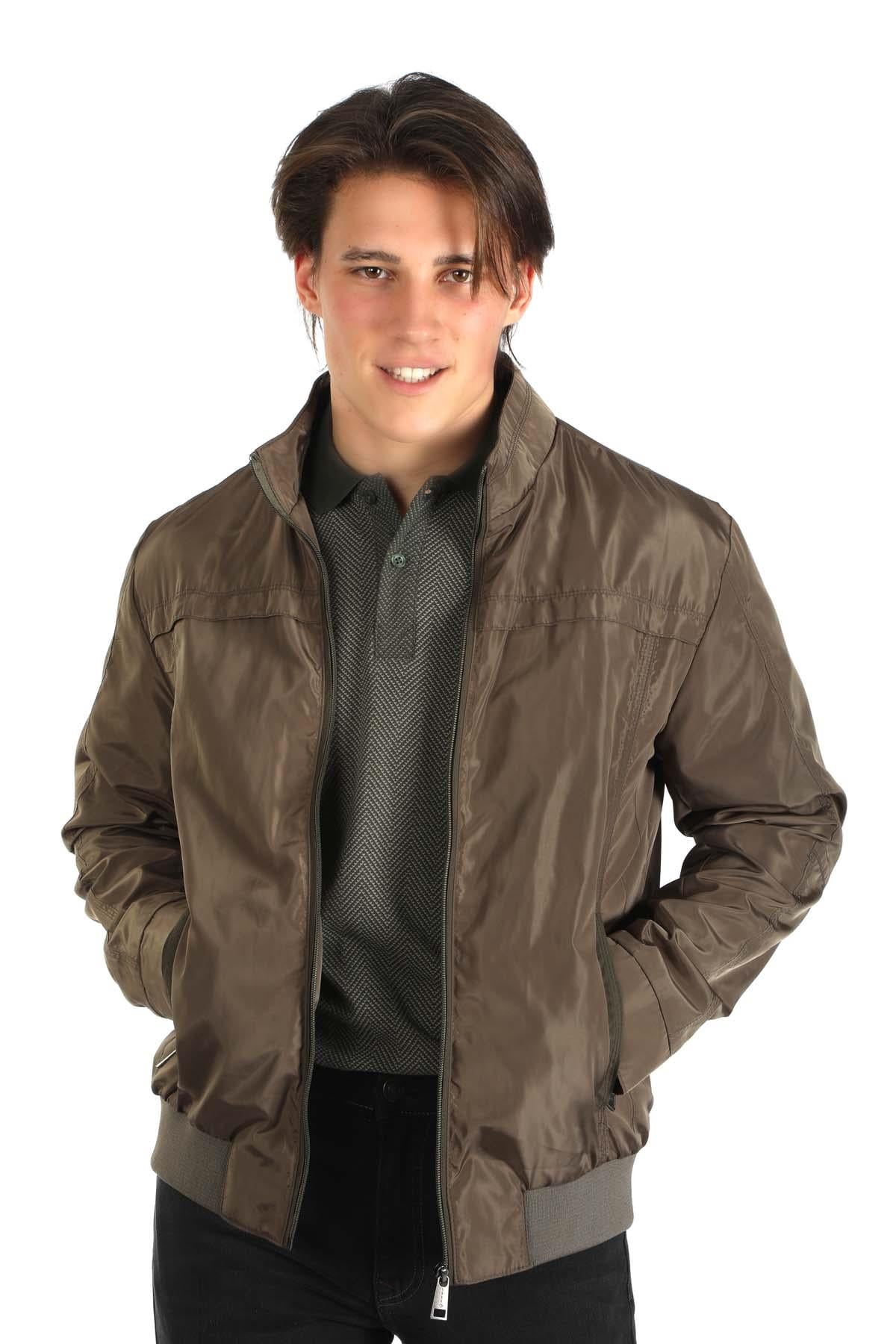 Fablos Erkek Dokuma Mont A. Haki