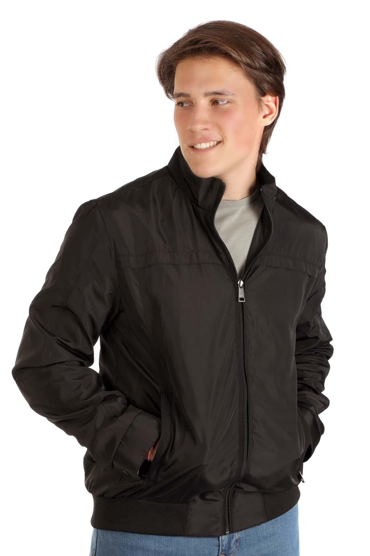 Fablos Erkek Dokuma Mont Siyah