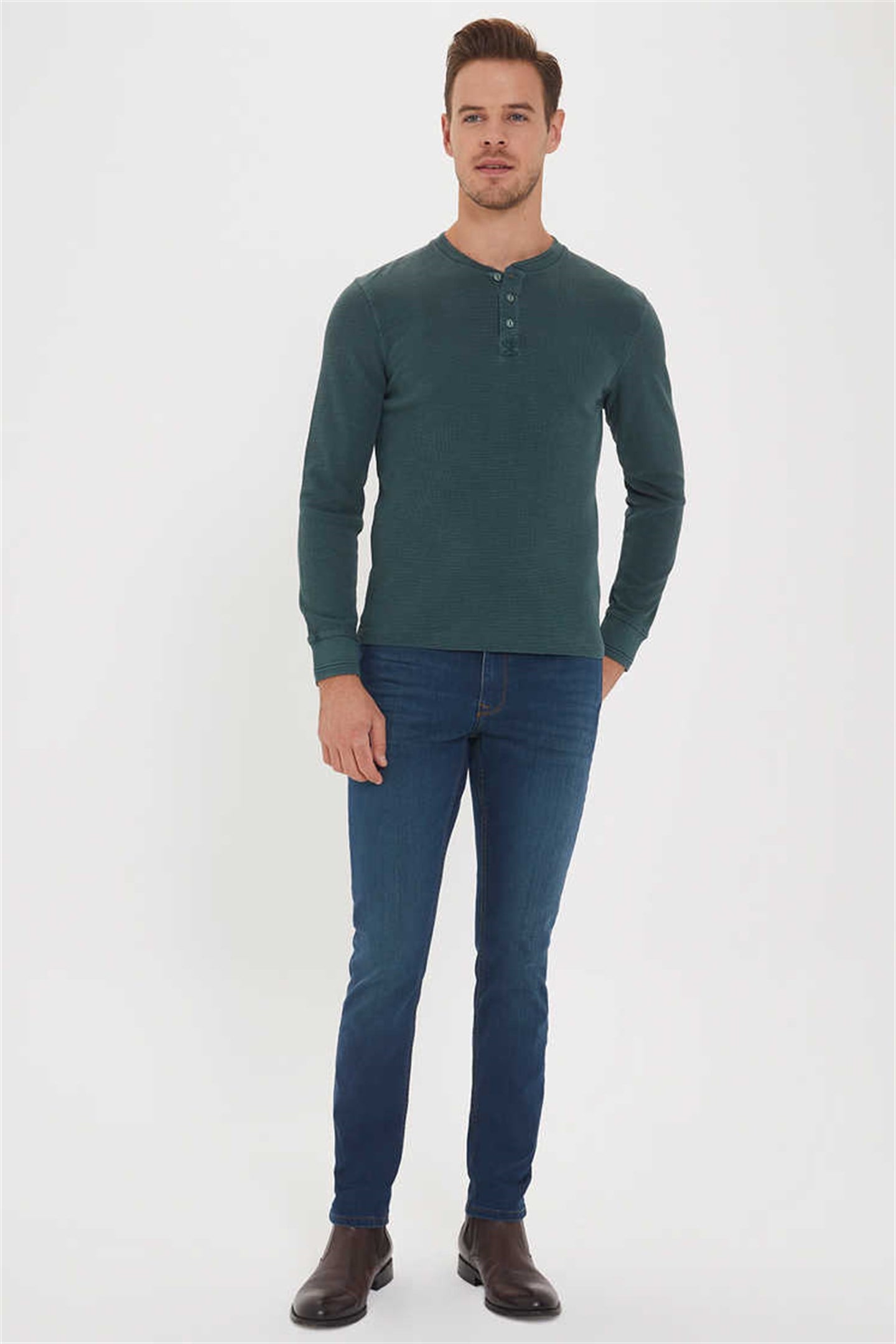 FALCON ERKEK O YAKA PATLI SWEATSHIRT