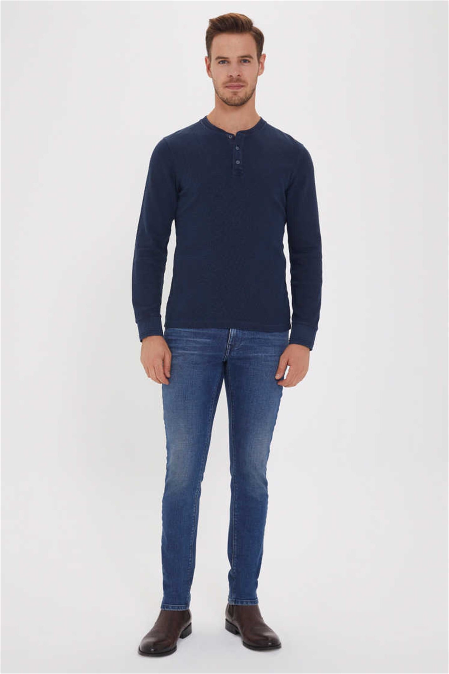 FALCON ERKEK O YAKA PATLI SWEATSHIRT
