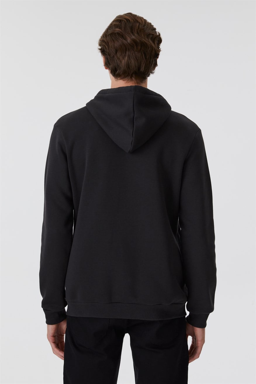 Faust Erkek Kapüşonlu Sweatshirt Siyah