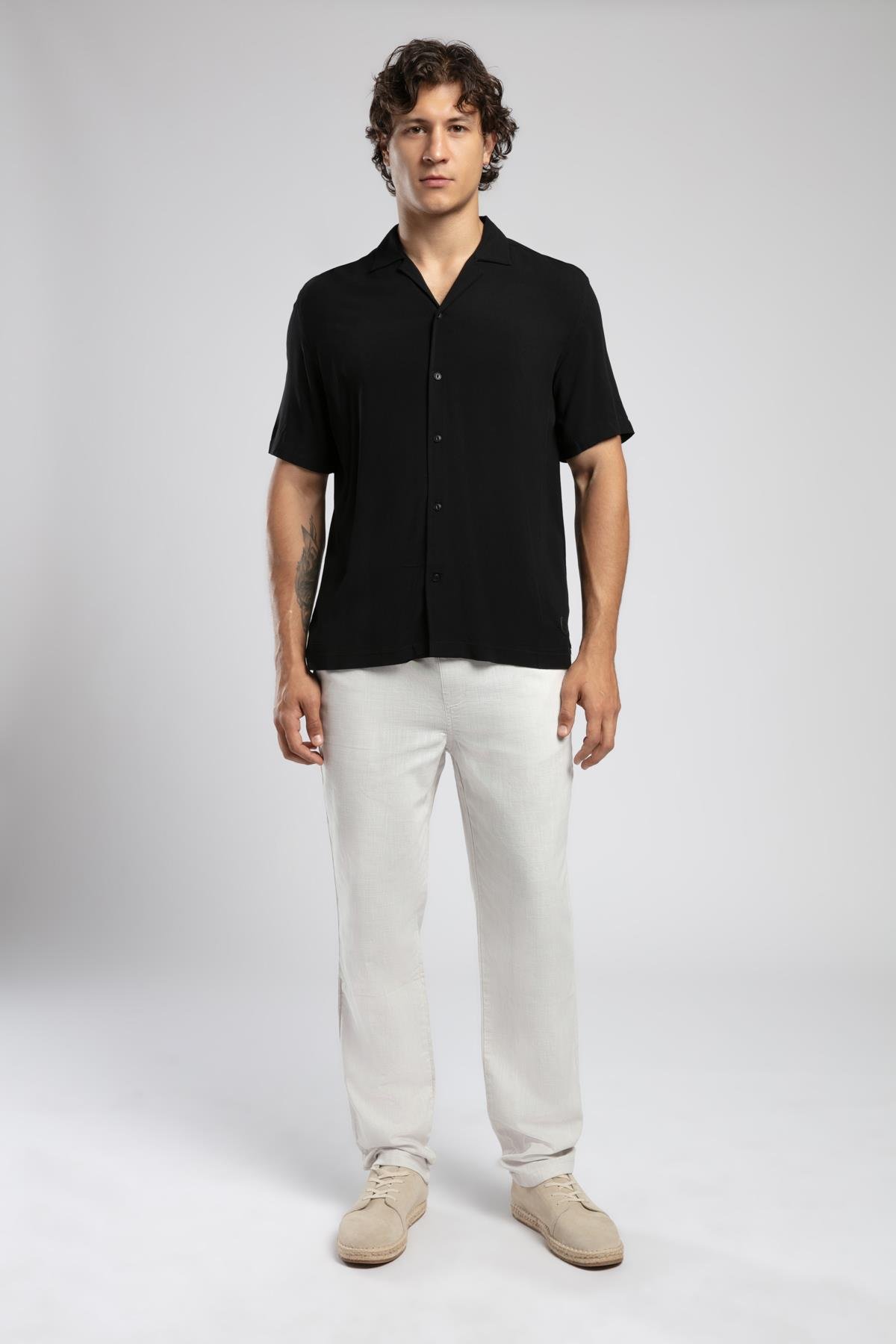 Faylin Erkek Kısa Kol Dokuma Gömlek