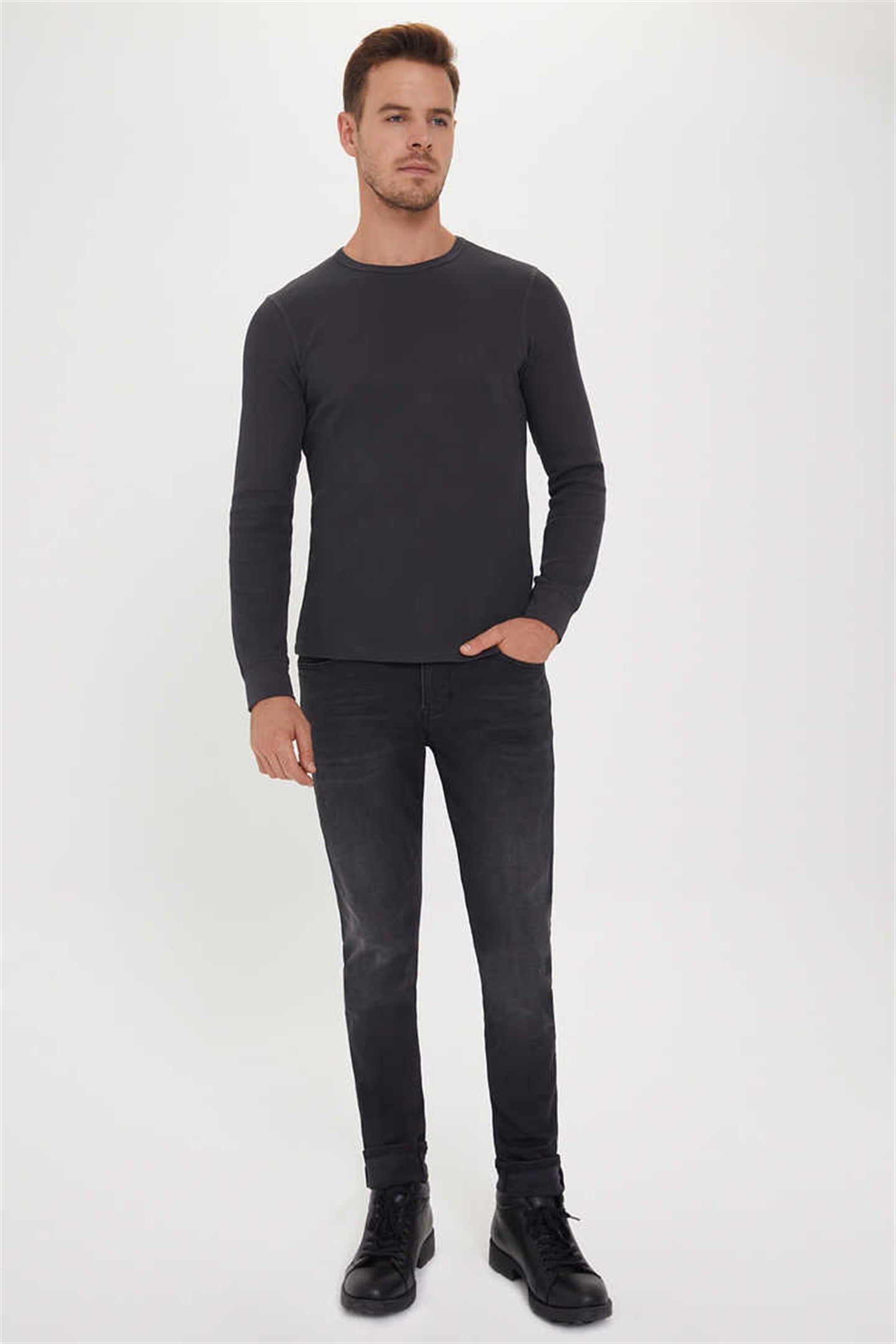 FLAME ERKEK O YAKA SWEATSHIRT