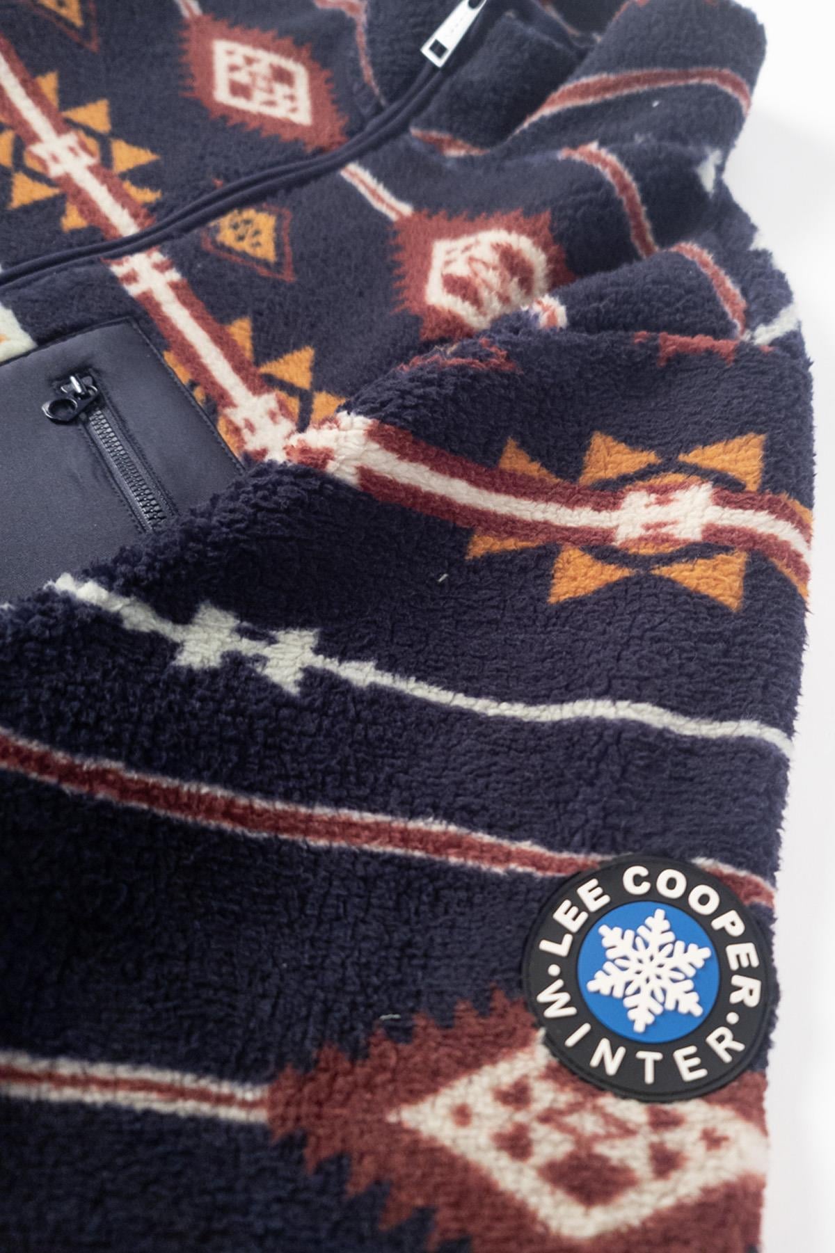 Folks Erkek Dik Yaka Fermuarlı Sweatshirt Lacivert