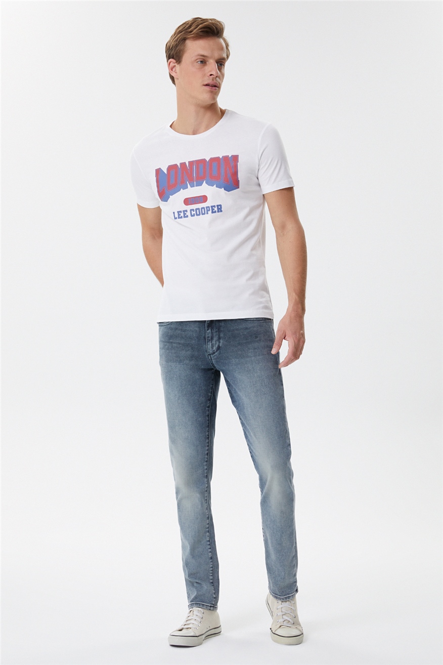Foster Erkek O Yaka T-Shirt Beyaz