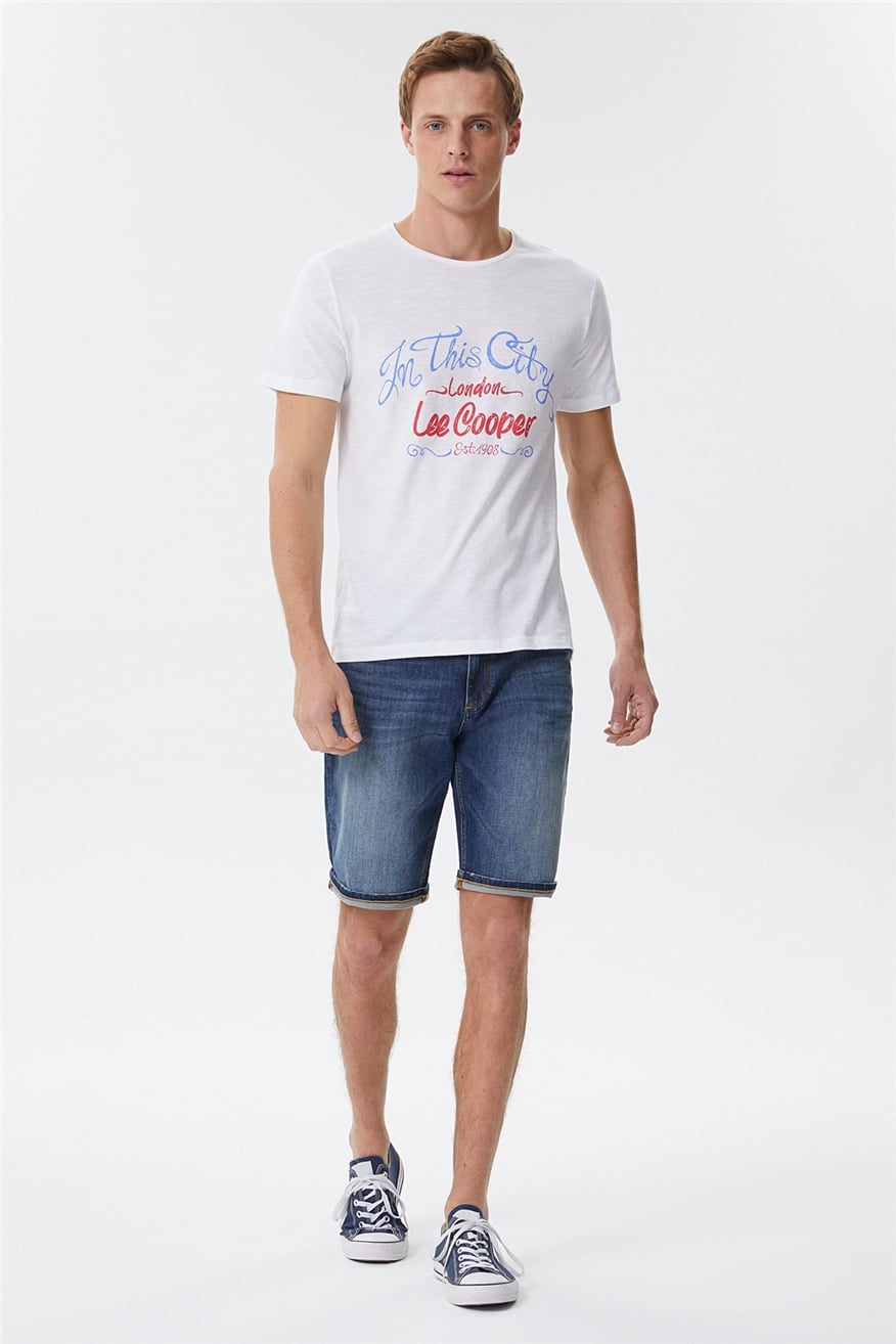 Fox Erkek O Yaka T-Shirt Beyaz