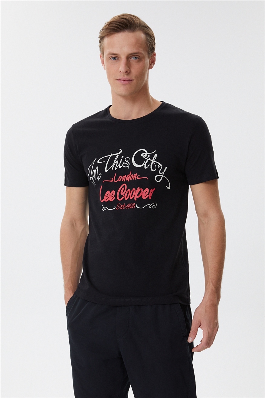 Fox Erkek O Yaka T-Shirt Siyah