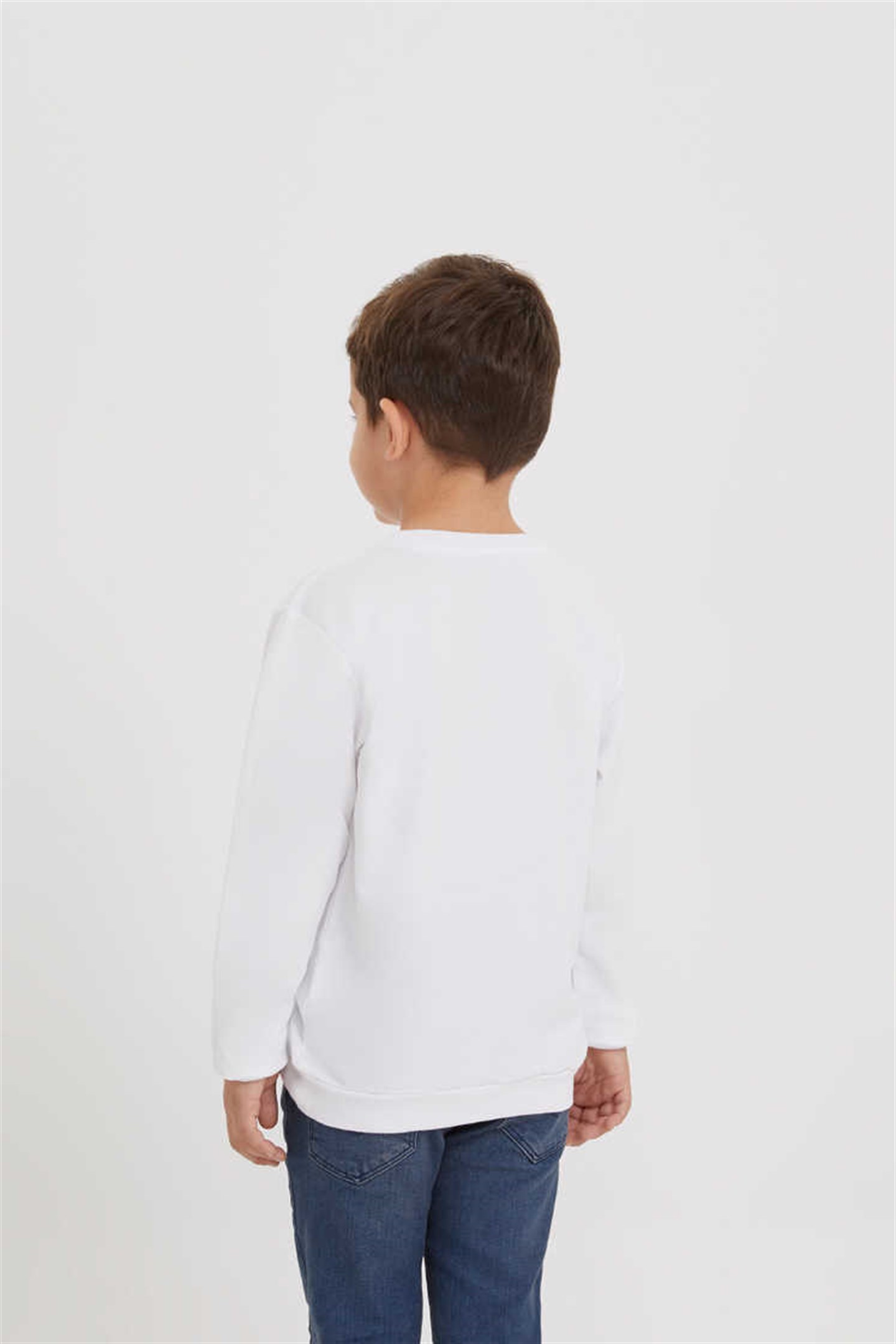 Frank Erkek Çocuk %100 Pamuk Sweatshirt Beyaz