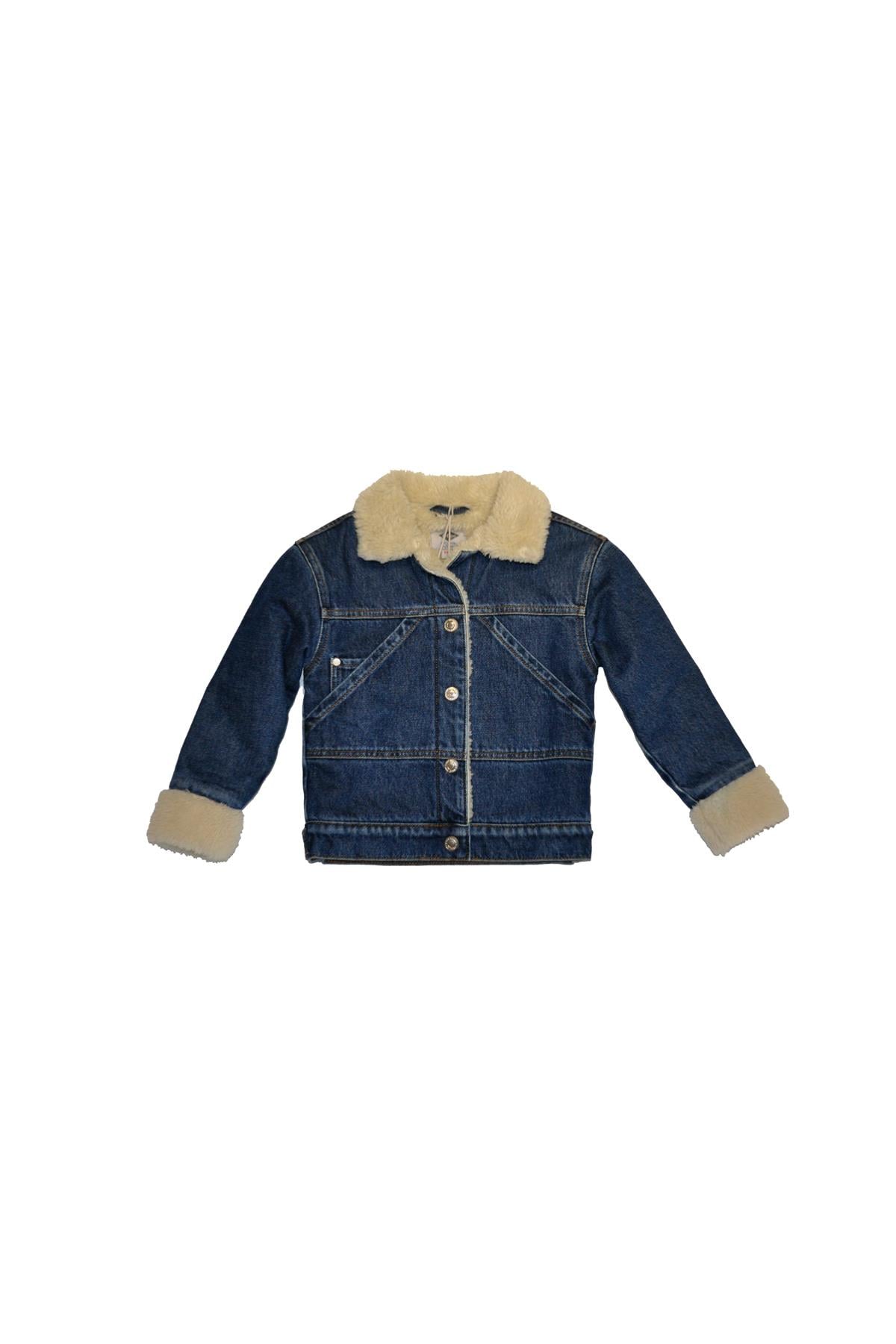 Freda 2 Kız Çocuk Jean Ceket Mıd Blue