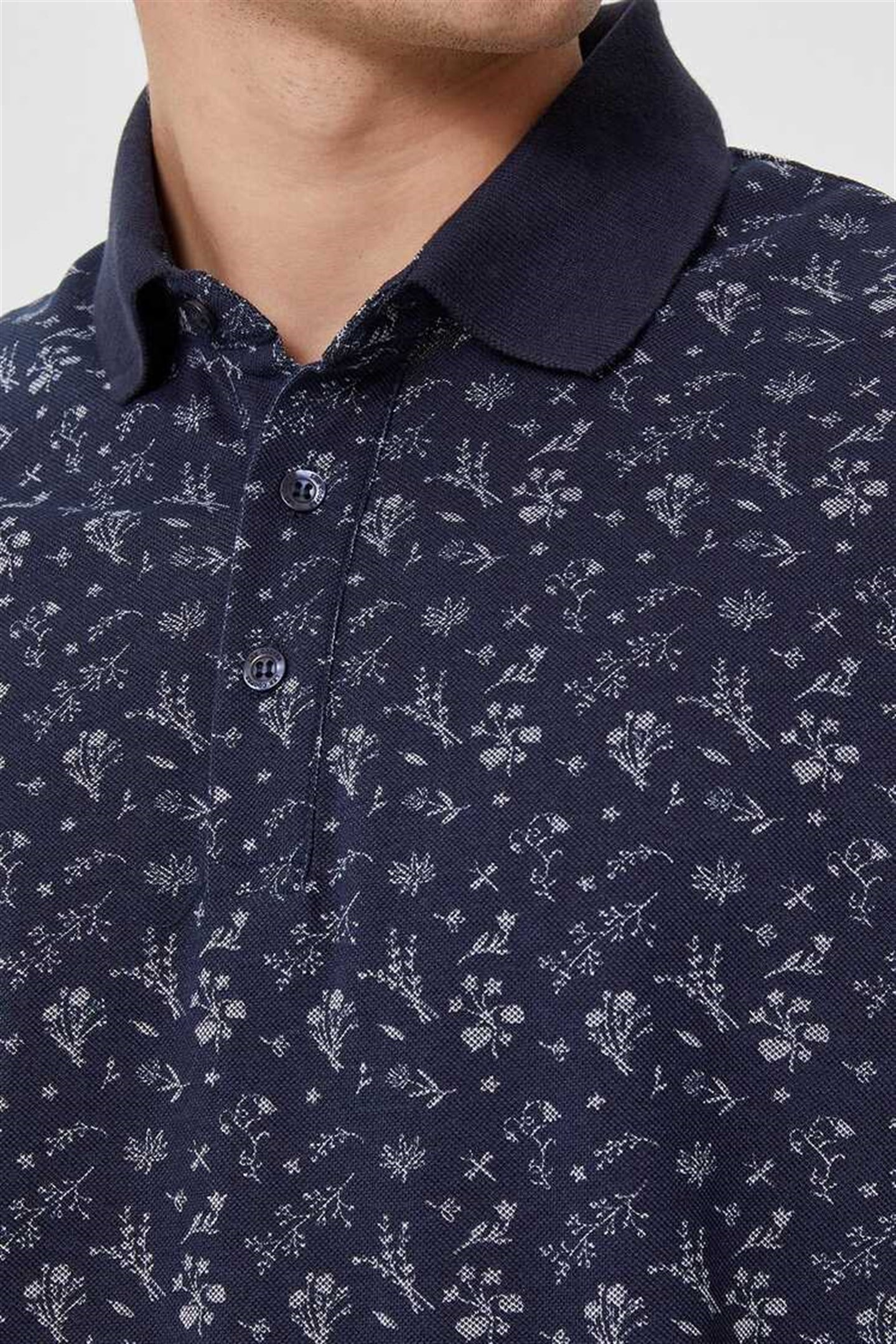 Fresh Erkek %100 Pamuk Polo Yaka T-Shirt Lacivert