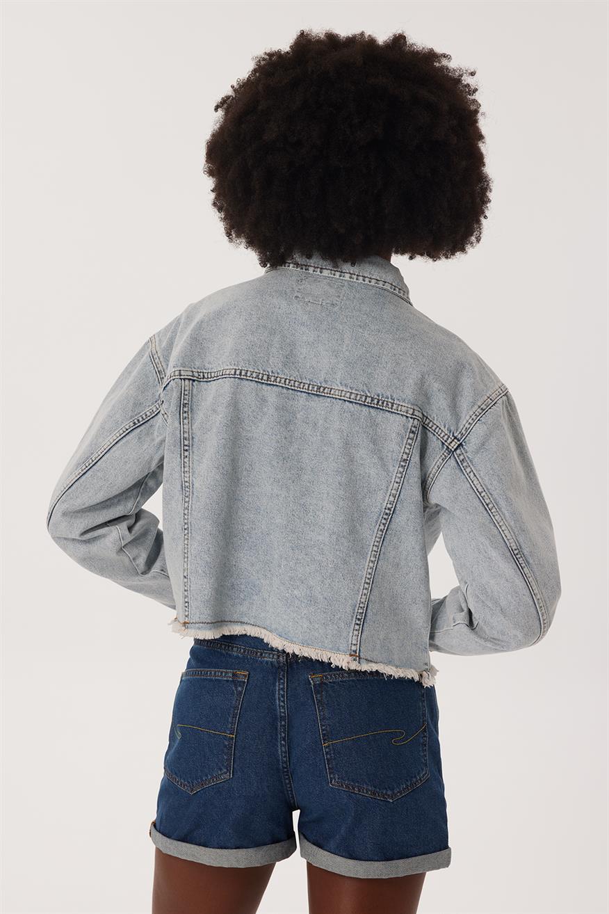Freya 1 Kadın %100 Pamuk Jean Ceket Denim
