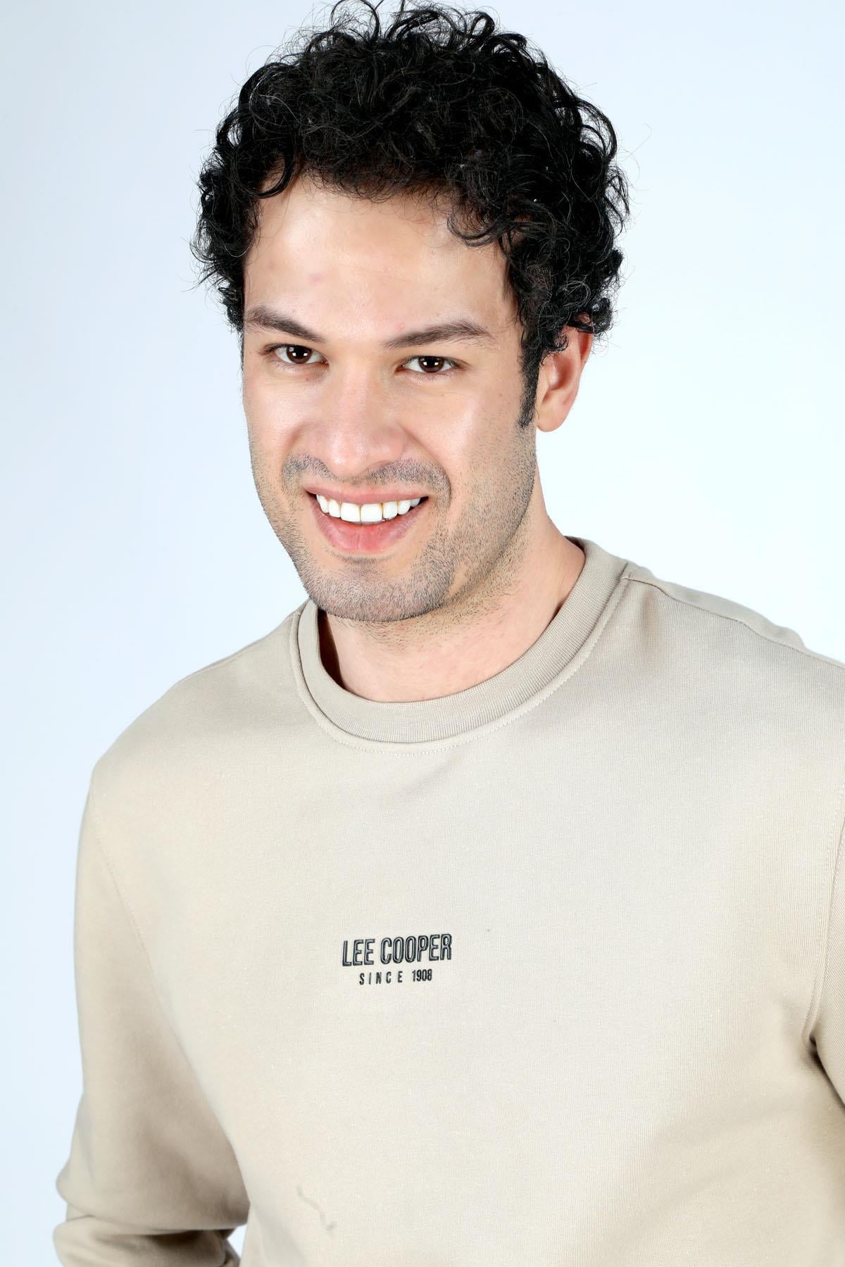 Frose Erkek O Yaka Sweatshirt Bej