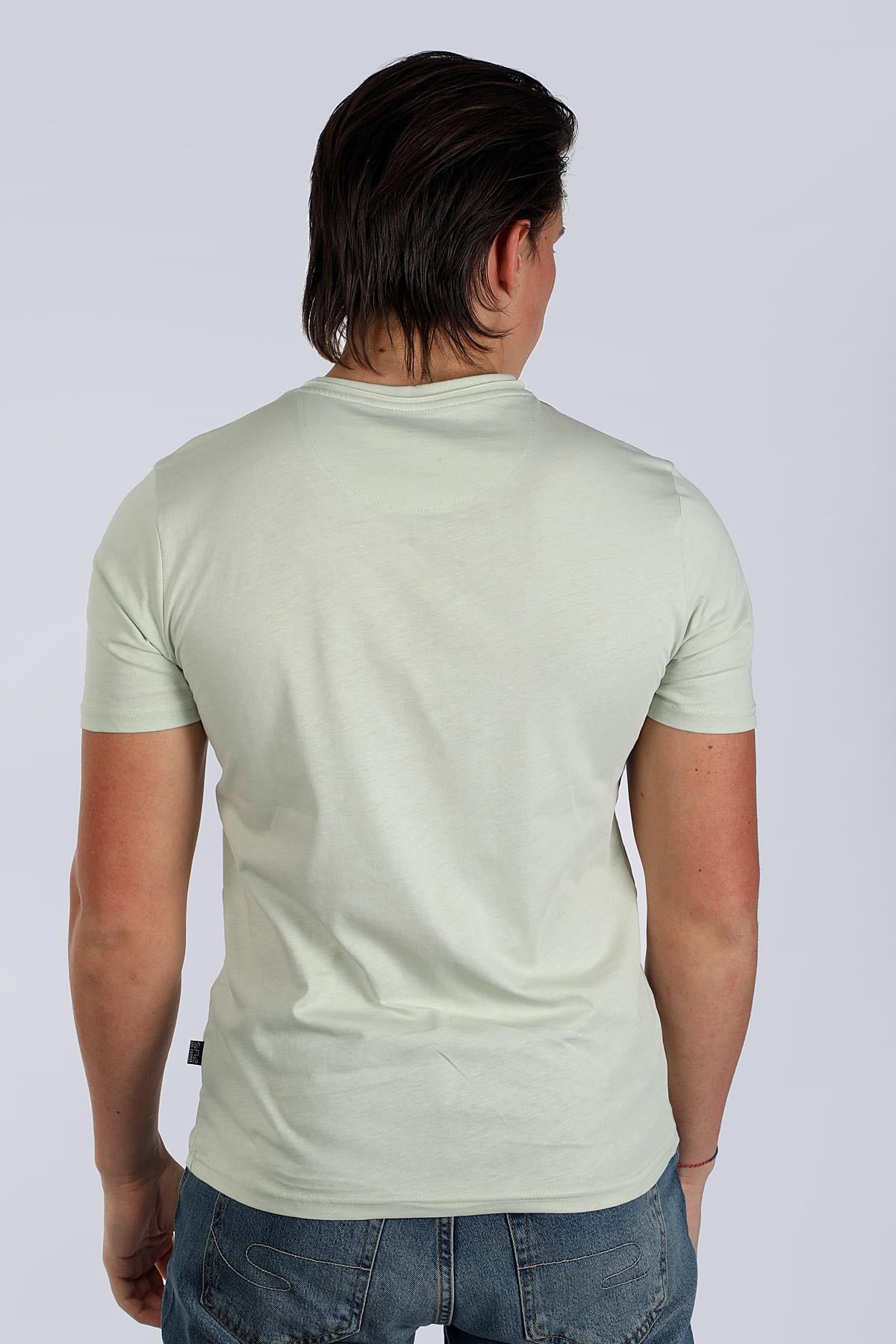 Gael Erkek %100 Pamuk O Yaka T-Shirt Mint