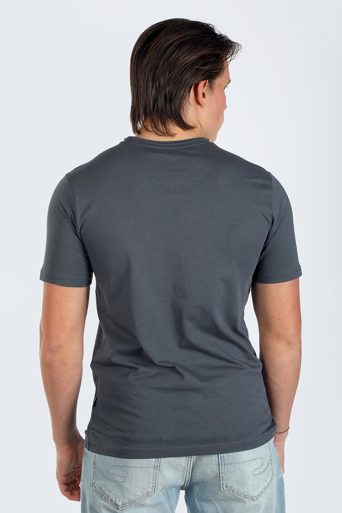 Gael Erkek %100 Pamuk O Yaka T-Shirt İndigo