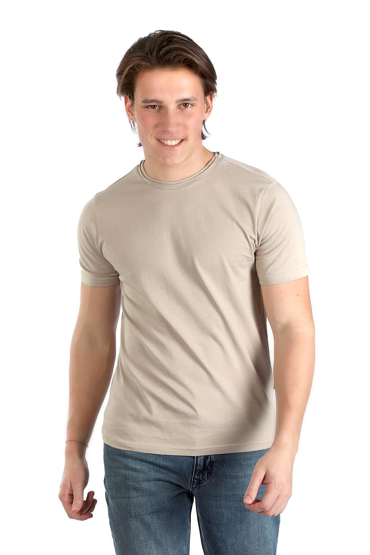 Gael Erkek O Yaka T-Shirt Bej