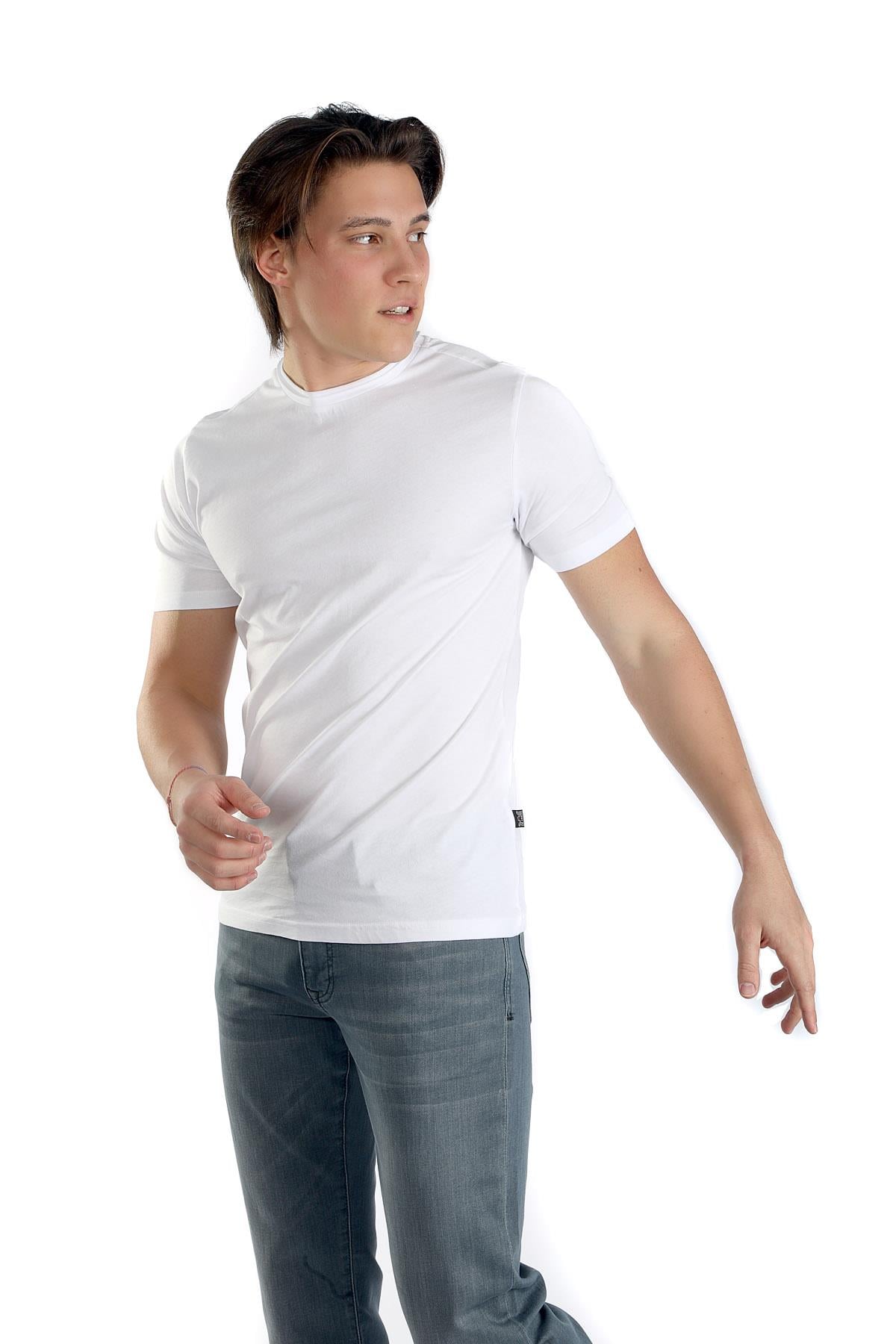 Gael Erkek O Yaka T-Shirt Beyaz