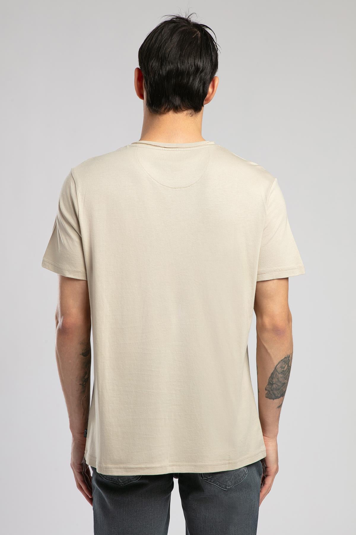 Gael Erkek O Yaka T-Shirt Bej