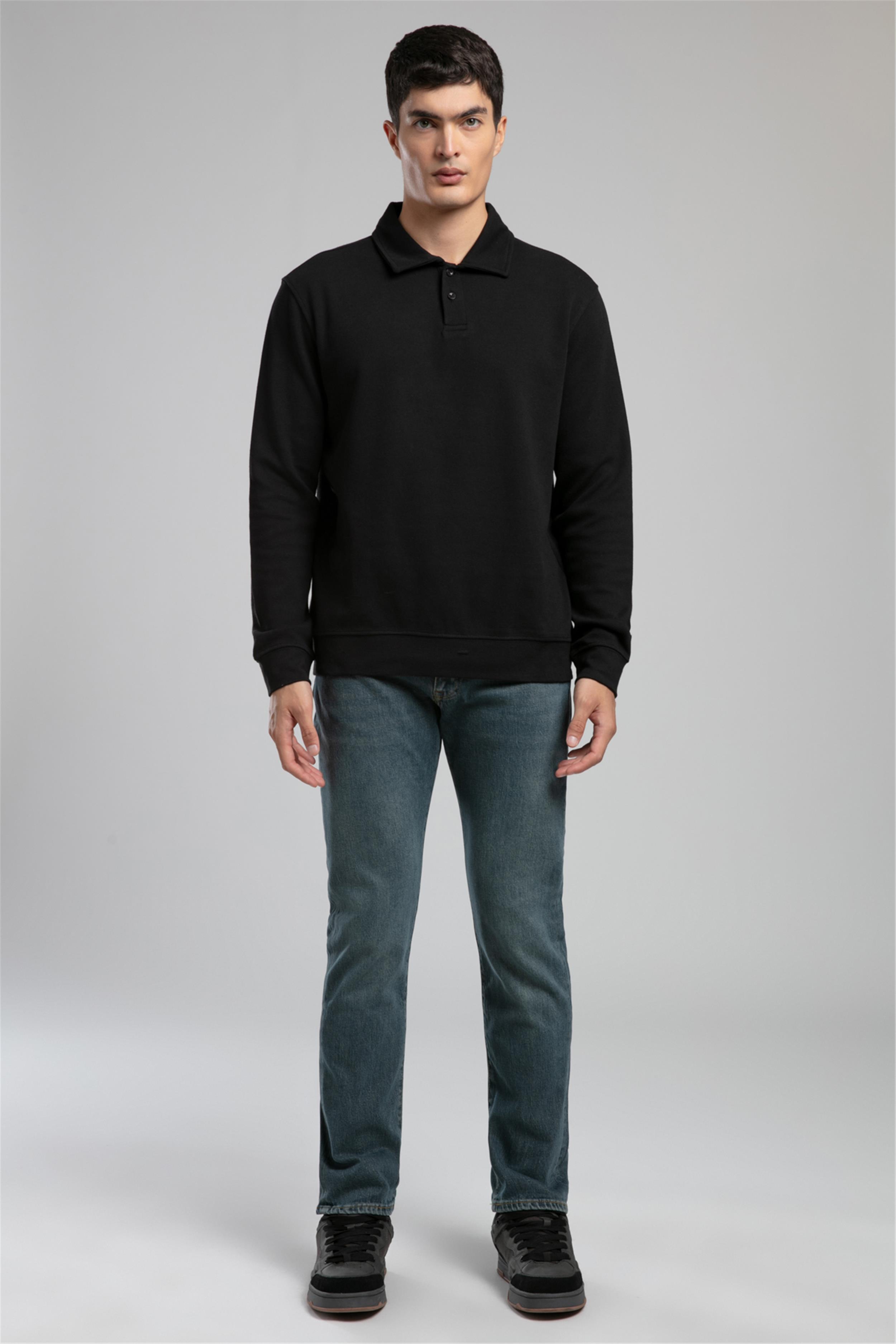 GALE ERKEK POLO YAKA SWEATSHIRT
