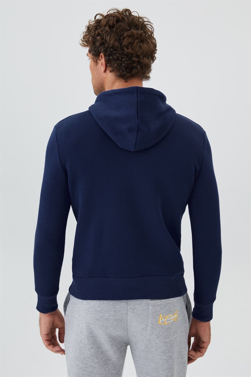 Garen Erkek Kapüşonlu Sweatshırt Lacivert