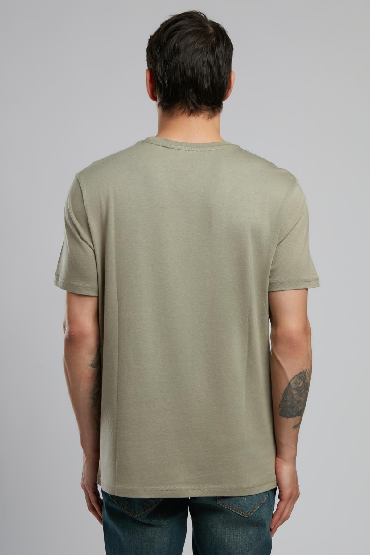 Gavino Erkek O Yaka T-Shirt Haki