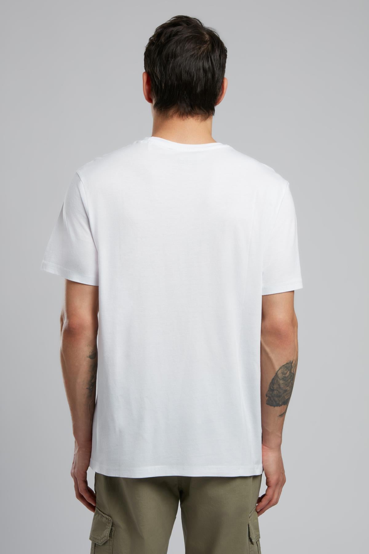 Gavino Erkek O Yaka T-Shirt Beyaz