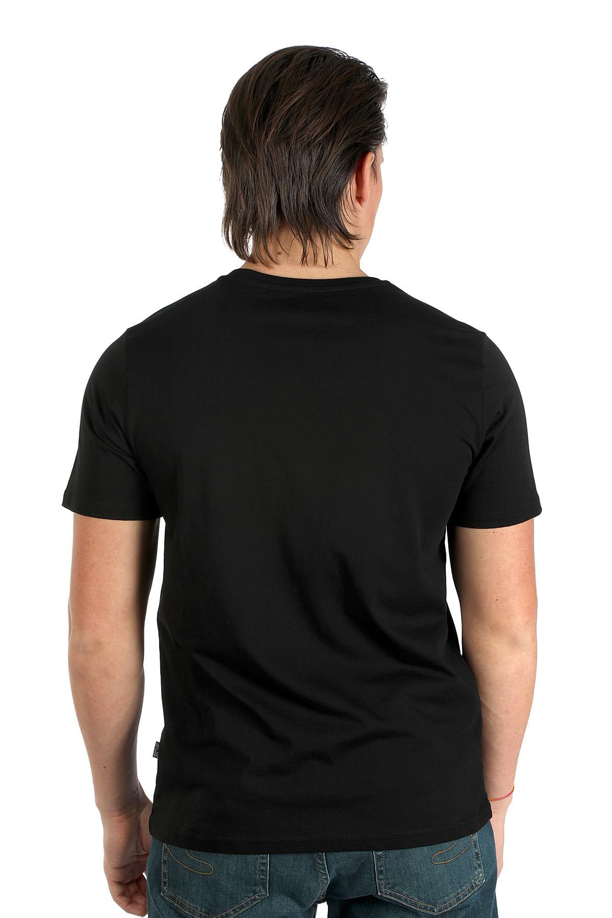 Grant Erkek %100 Pamuk O Yaka T-Shirt Siyah