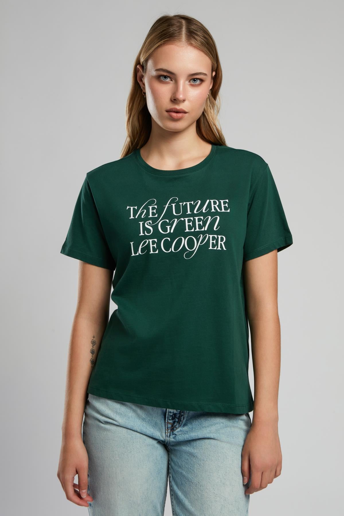 Green Kadın O Yaka T-Shirt