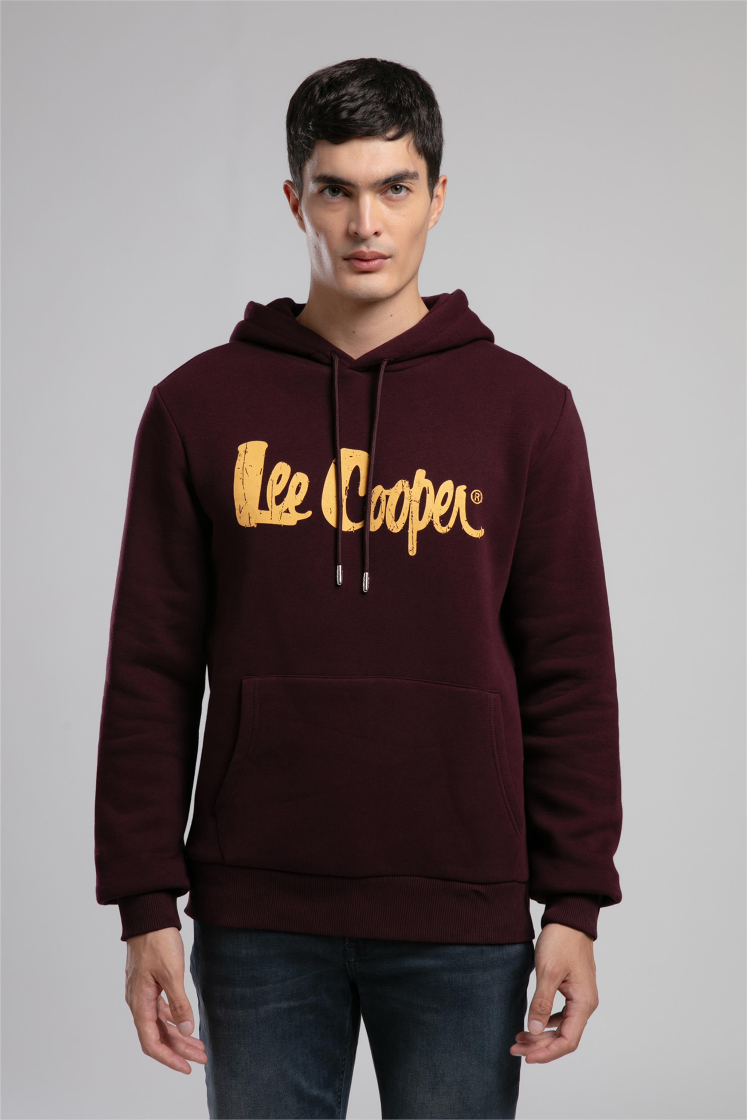Greg Erkek Kapüşonlu Sweatshirt Mürdüm