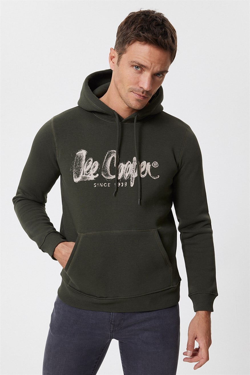 Gregory Erkek Kapüşonlu Sweatshirt Haki