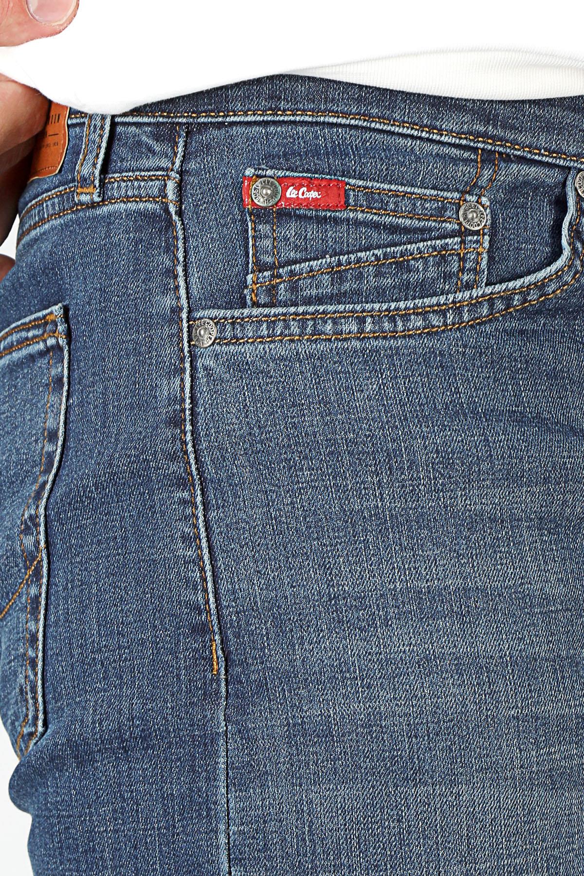 Harry Erkek Straıght Normal Kesim Normal Bel Düz Paça Jean Pantolon Mavi