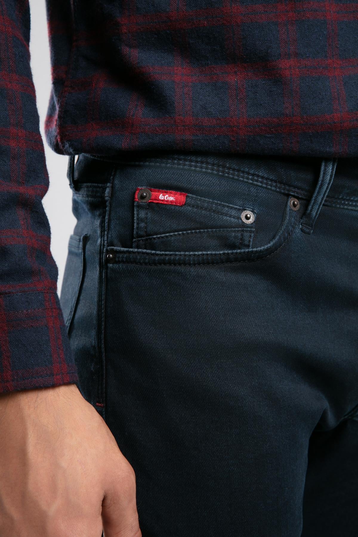 Harry Erkek Straıght Normal Kesim Normal Bel Düz Paça Jean Pantolon Mavi