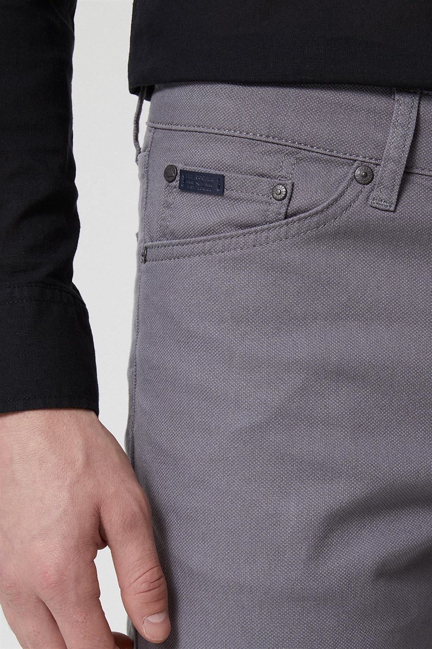 Harry Erkek Straıght Normal Kesim Normal Bel Dokuma Pantolon Düz Paça Gri
