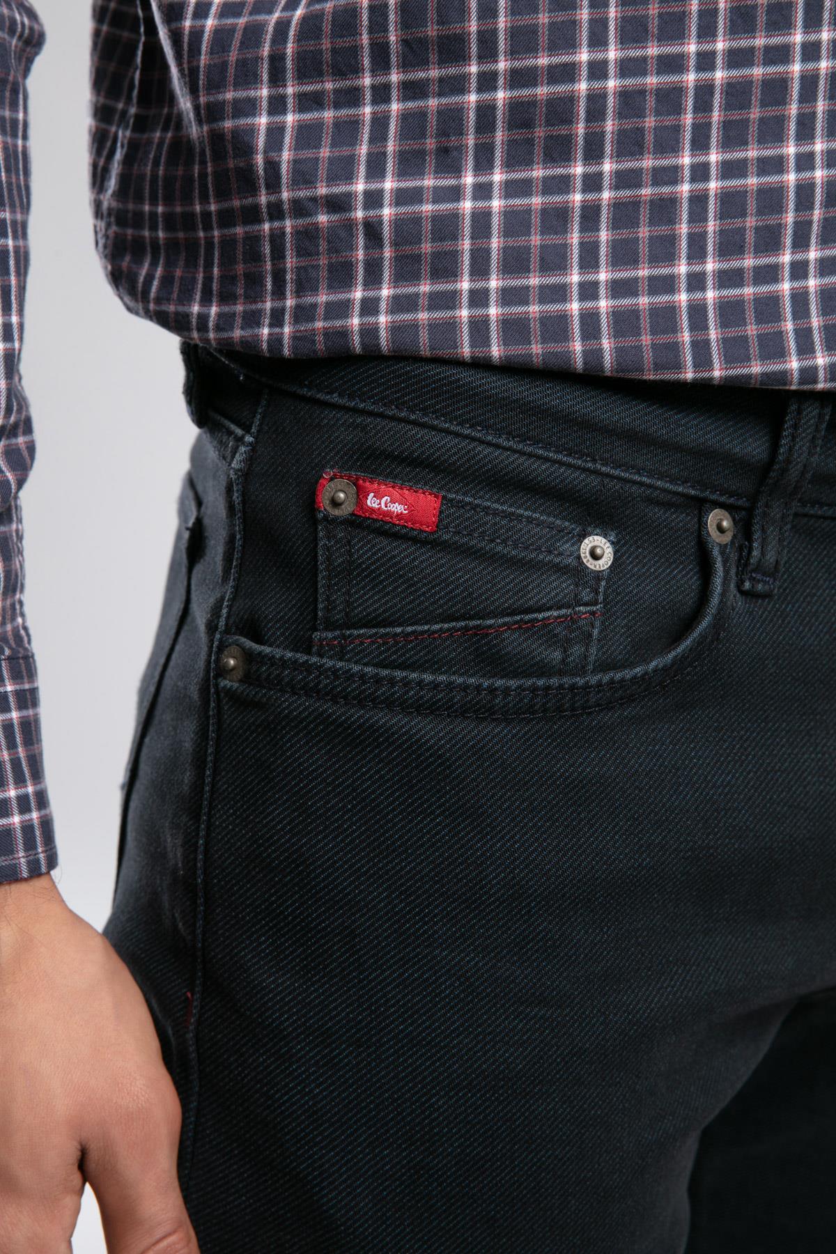 Harry Erkek Straıght Normal Kesim Normal Bel Düz Paça Jean Pantolon Mavi