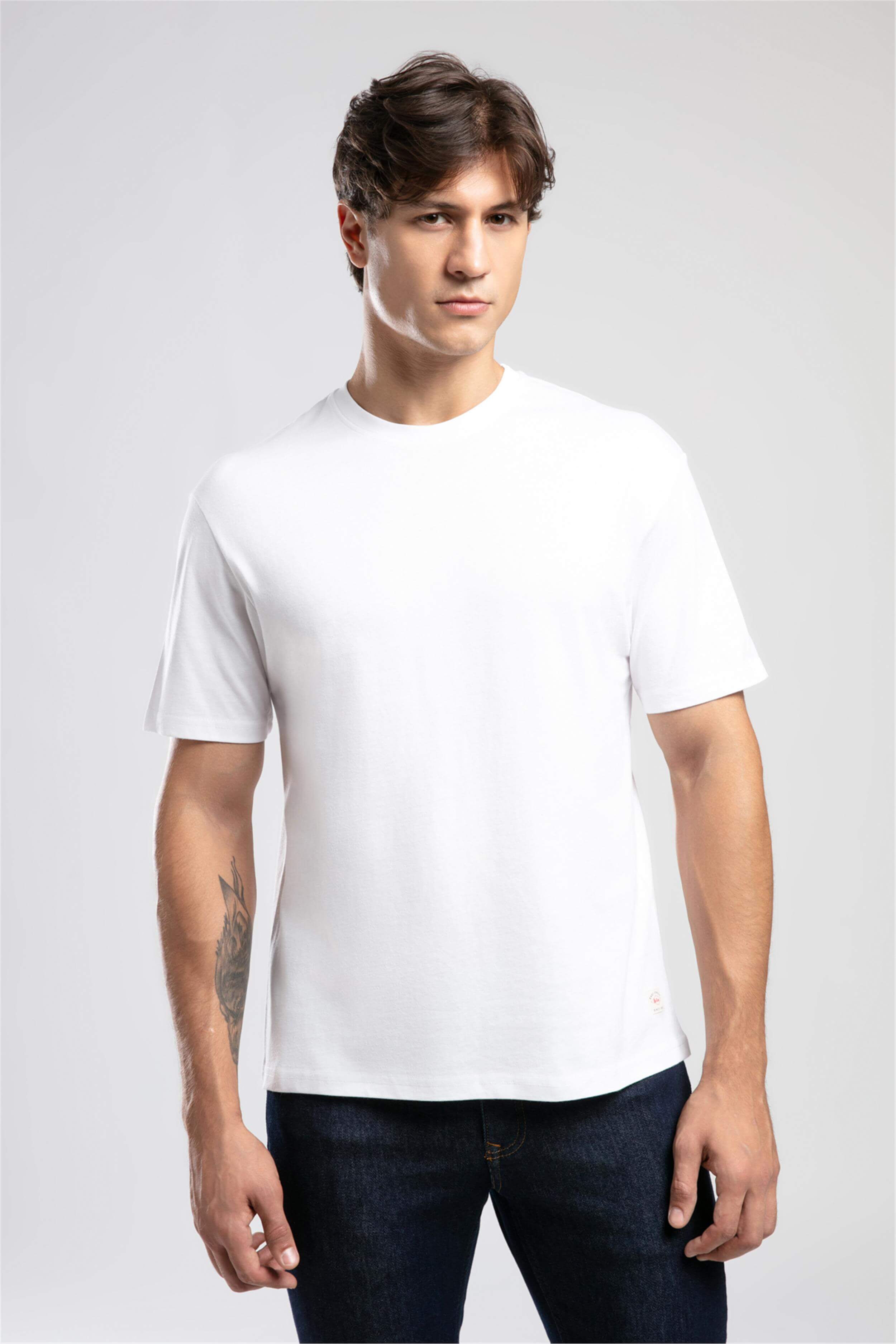 Hevass Erkek O Yaka T-Shirt Beyaz