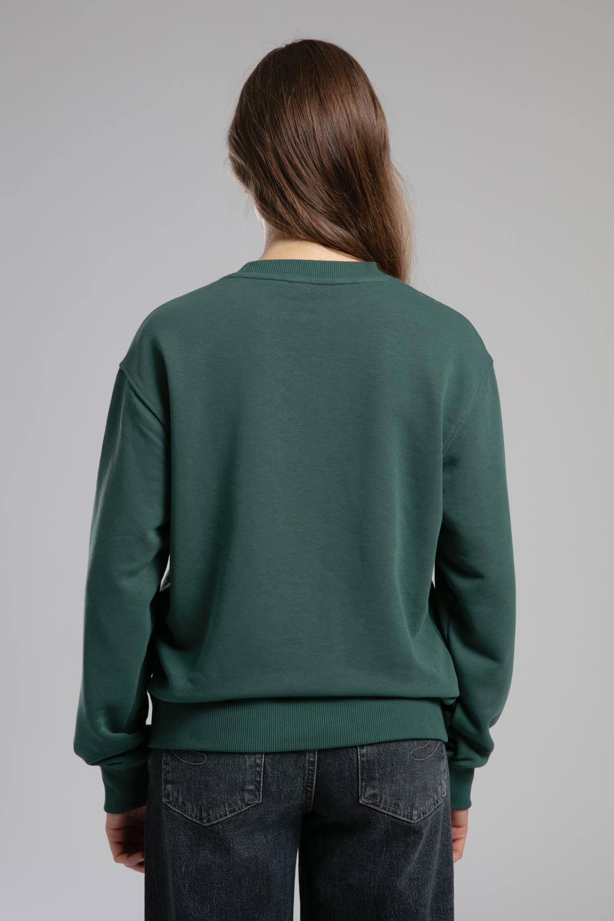 Iona Kadın O Yaka Sweatshirt Zümrüt
